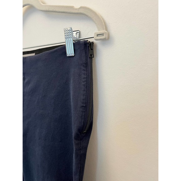 Everlane women's side zip straight leg stretch pants size 4 navy blue Cotton - Picture 4 of 8